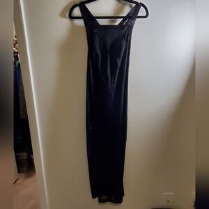 CDC Petites Vintage Sparkle Criss Cross Back Floral Detail Dress